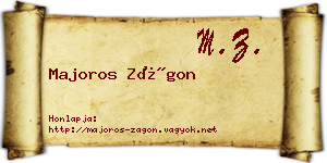 Majoros Zágon névjegykártya